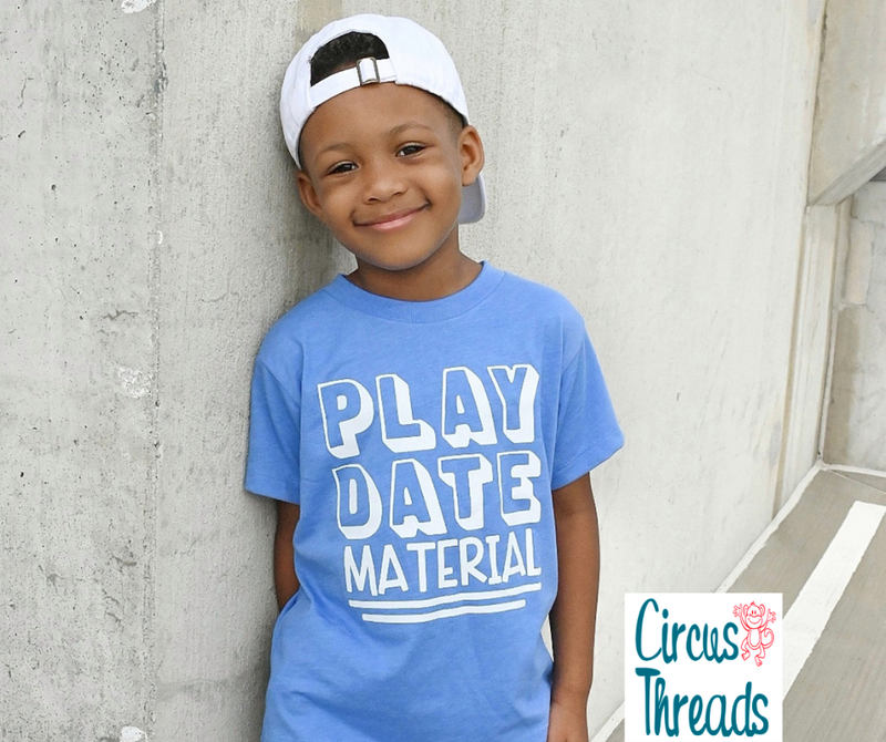 Play Date Material Kids Graphic Tee